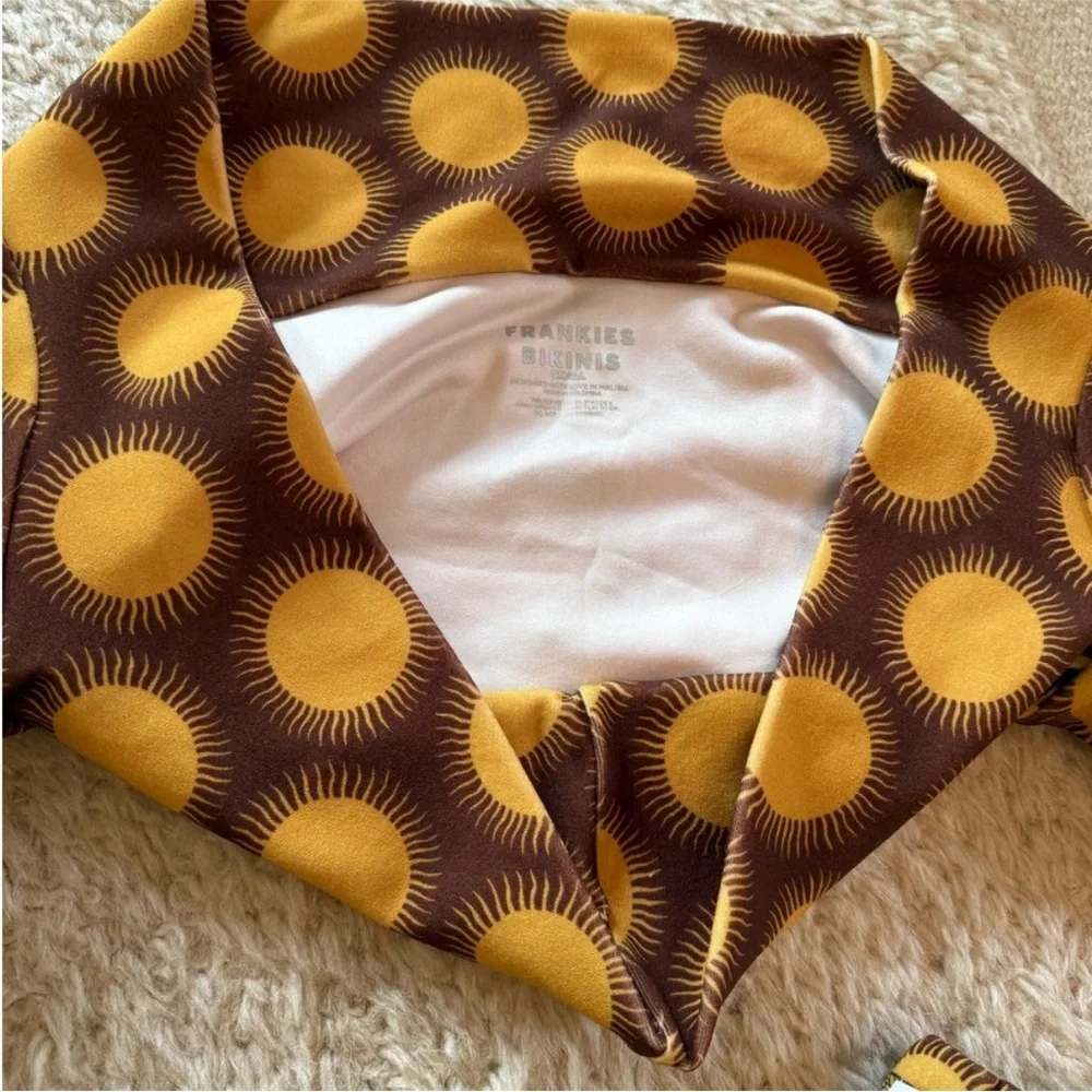 Frankie’s Bikinis sun print Allegra terry Bolero Shrug